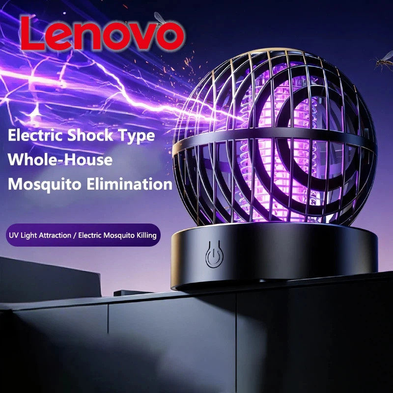 Lenovo Mosquito Killer Lamp Electric Bug Zapper Blue UV Light 3-in-1 Rechargeable Portable Insect Trap for Patio Travel Outdoor