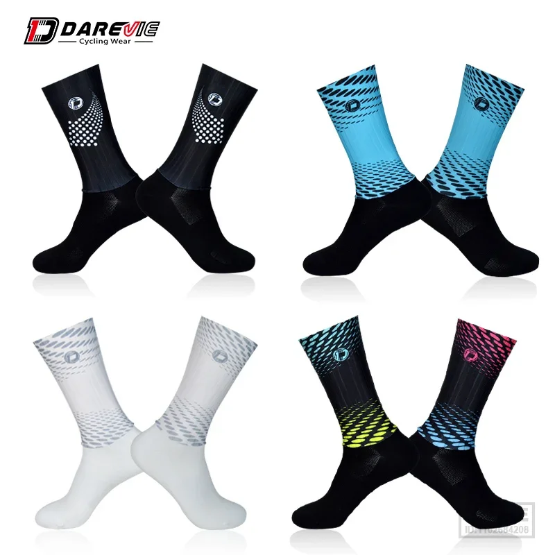

DAREVIE Men Cycling Socks Anti-Slip Bike Sock Professional High Speed Aero Breathable Racing MTB Road Women Sockings