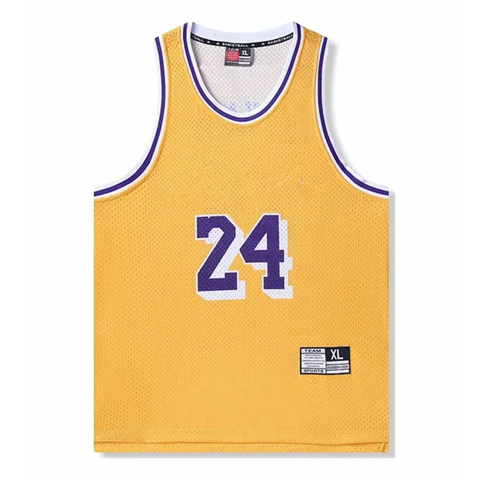 NEW 24/25 Men sports shirt American Basketball Star Bryant 24 Fans Jerseys adult game team Short sleeve uniform training Vest Me