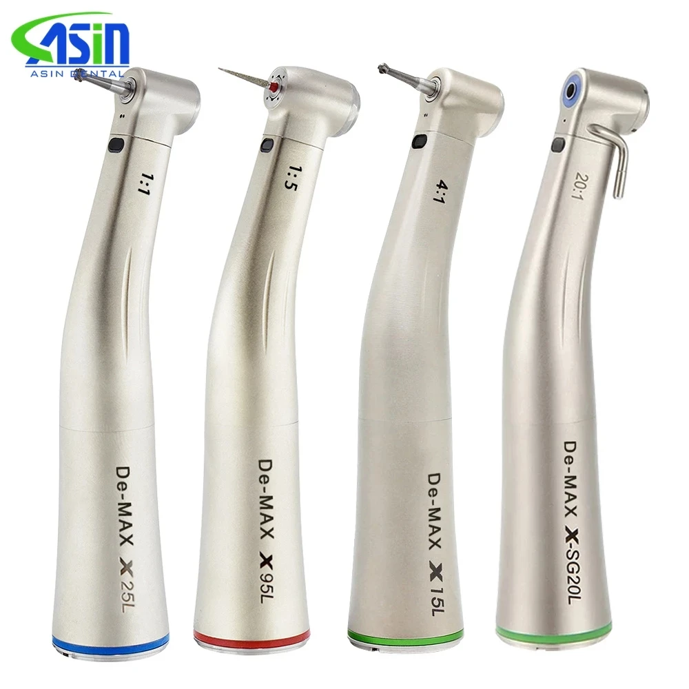 

Стоматологический контр-угол светодиодный волоконно-оптический низкоскоростной наконечник E-типа нажимной Тип наконечник 1:1/1:5/20:1/4:1