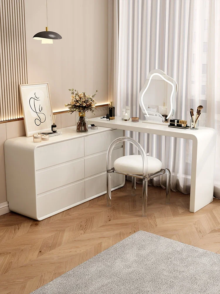 

Solid wood dressing table, dresser, chest of drawers, integrated storage cabinet, bedroom, modern minimalist dressing table,