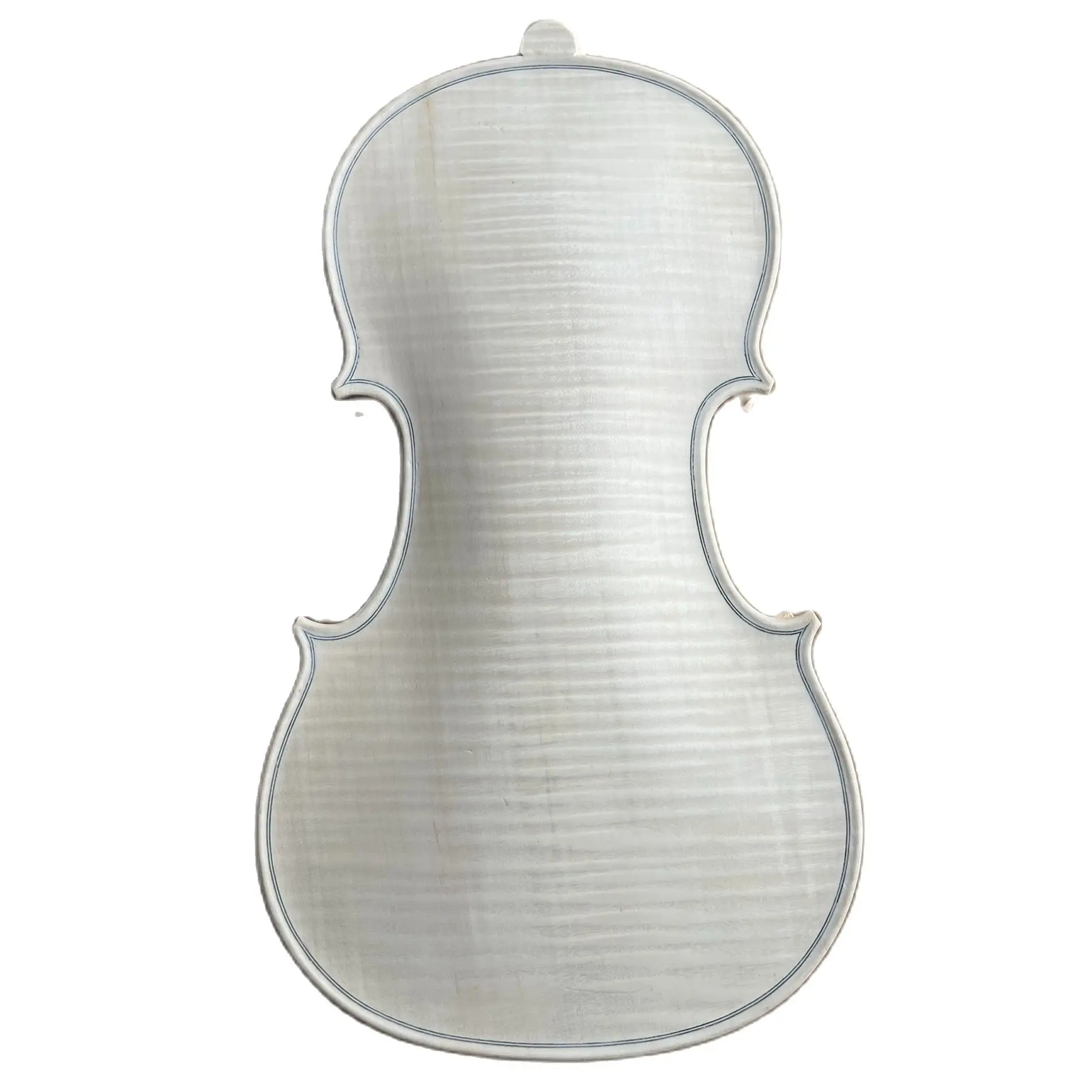 High Quality 4/4 Violin Unfinished White violin Full Size One piece flame maple Back Spruce Top Hand Made Violin Free Case
