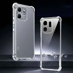 Shockproof Silicone Clear Phone Case - Durable Bumper Protection for Infinix Hot 50i (Clear)