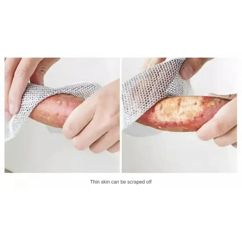 Silver Wire Rag Cleaning Cloth Grid Non-stick Oil Rag Kitchen Stove Dishwashing Pot Cleaning Cloth cleaning cloth,dish cleaning cloth,microfiber dish cloth,dish cloth,towel cleaning cloth