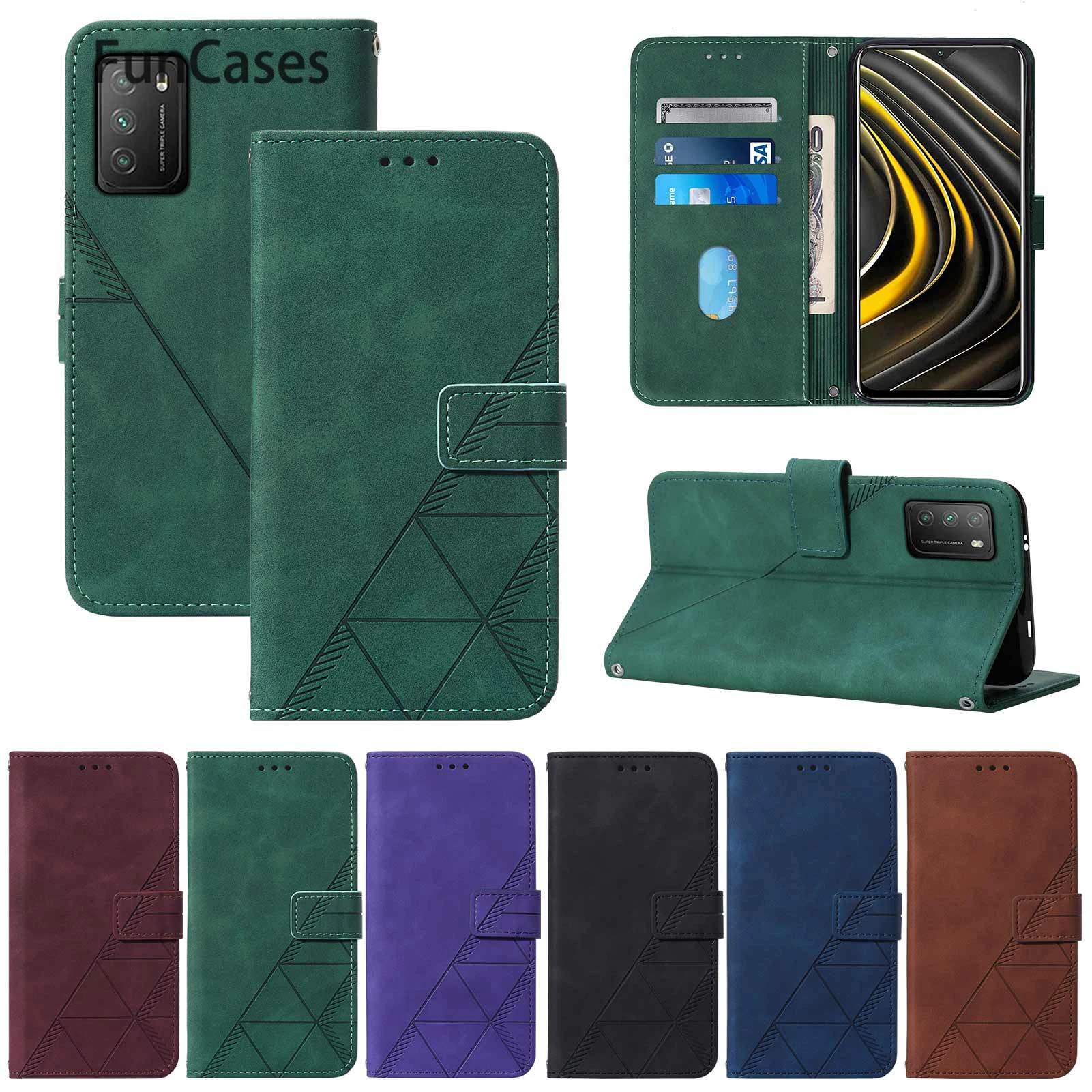 Hot Stands Feature Phone Pouch Bag For case POCO C3 Accessory Shell Etui sFor POCO carcaso X3 F3 M3 Pro NFC Telephone Covers