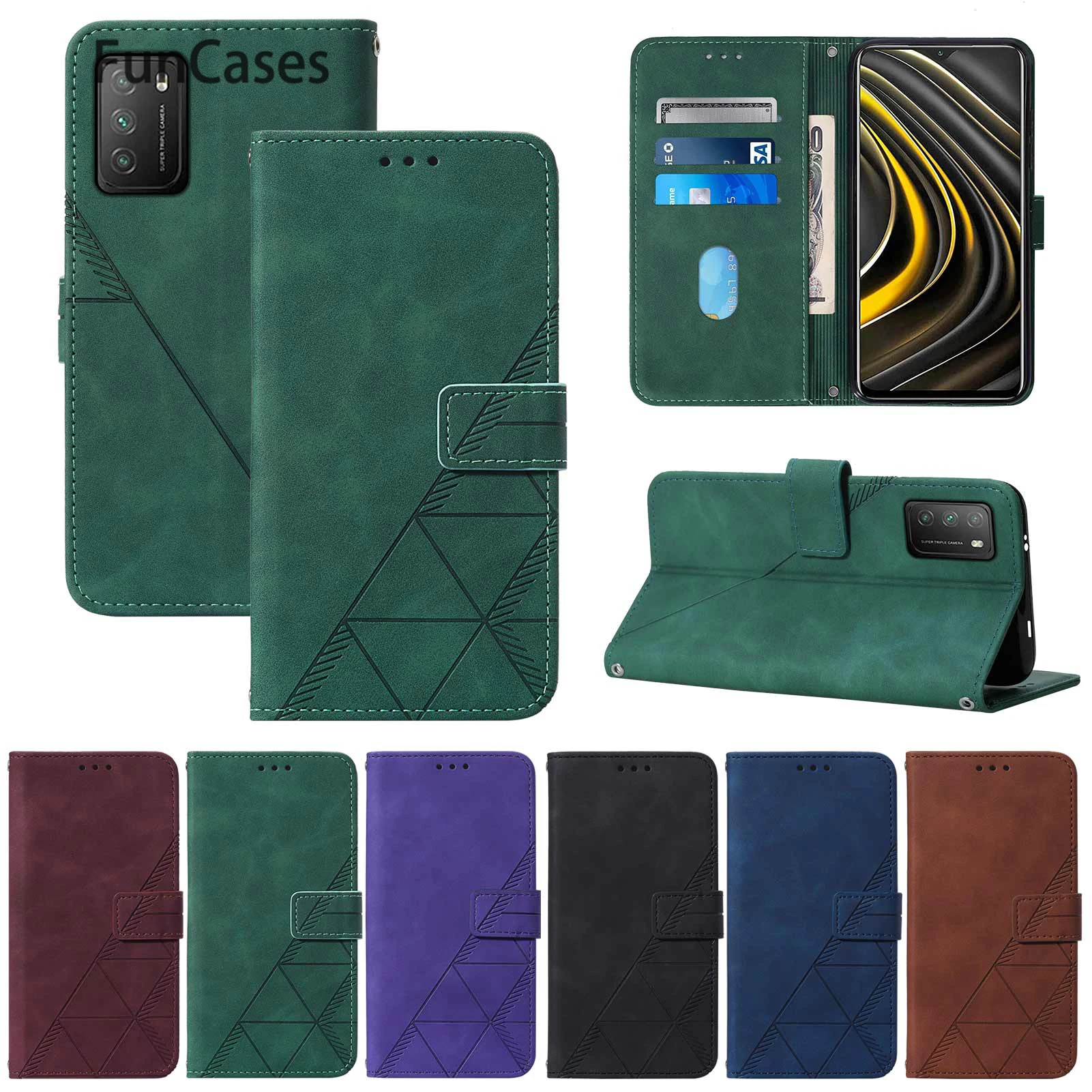 Suporte quente característica bolsa do telefone saco para o caso poco c3 acessório escudo etui sfor poco carcaça x3 f3 m3 pro nfc tampas de telefone