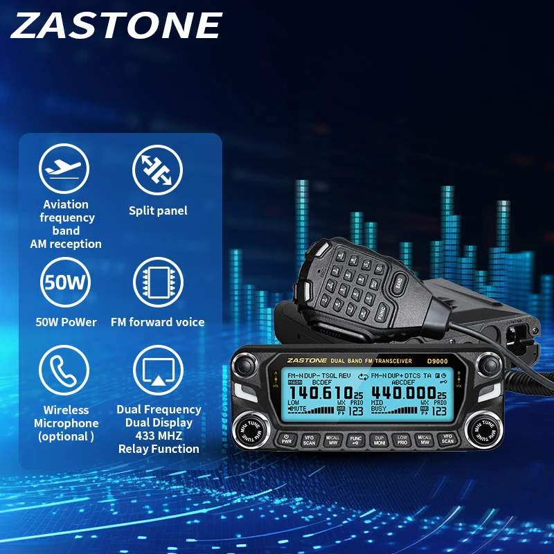ZASTONE D9000 モバイルラジオ 50W 512チャンネル無線機 ZASTONE D9000 モバイルラジオ 50W 512チャンネル無線機