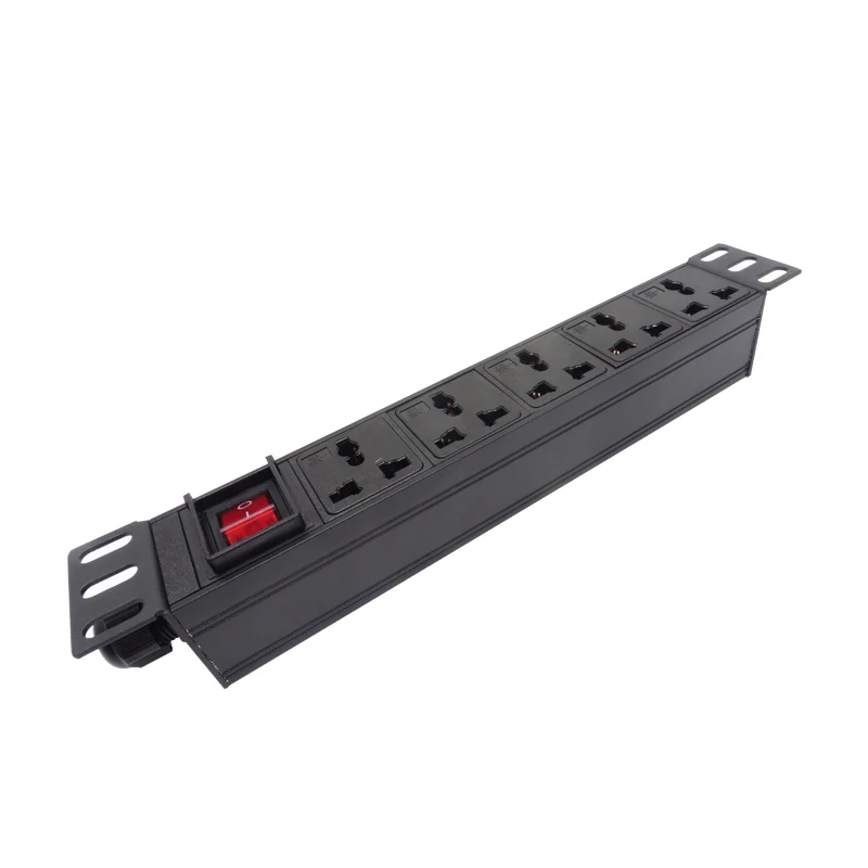 

PDU Power Strip 10A Universal Socket 1U 5 Unit Network Cabinet Rack Aluminum alloy Lightning protection module 16A 4000W