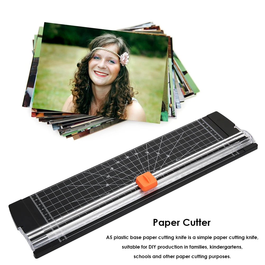 Portable Paper Cutter A4 Paper Machine Trimmer with Scale Photo Scrapbook Blade DIY Knife Home Office Art Crafts Tools