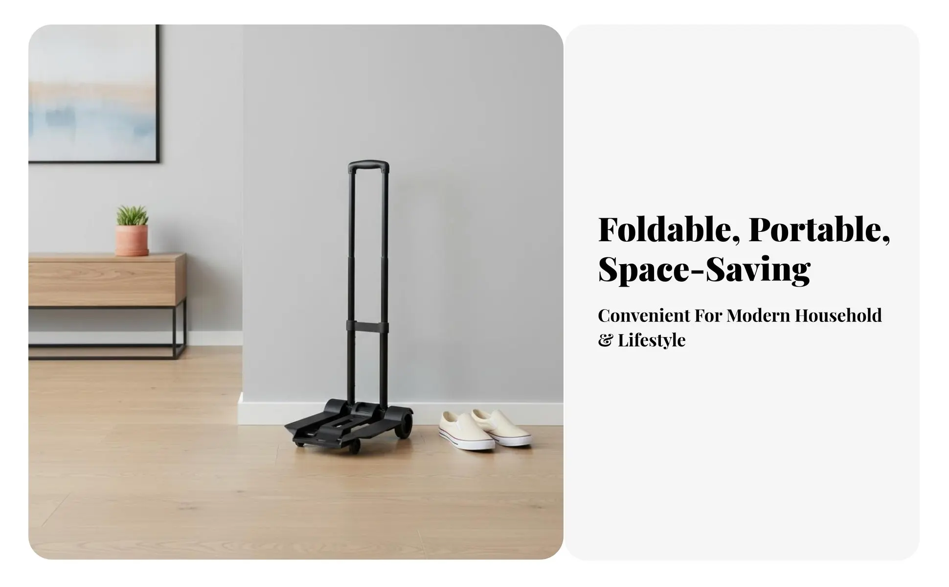 foldable Hand Trolley Foldable Design foldable 2-Wheel Trolley Lightweight long-lasting casters for homeowners, Package Delivery