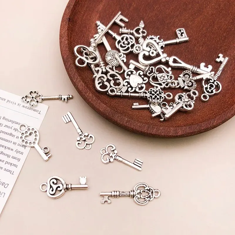 Key Charms Metal Pendant For Jewelry Making