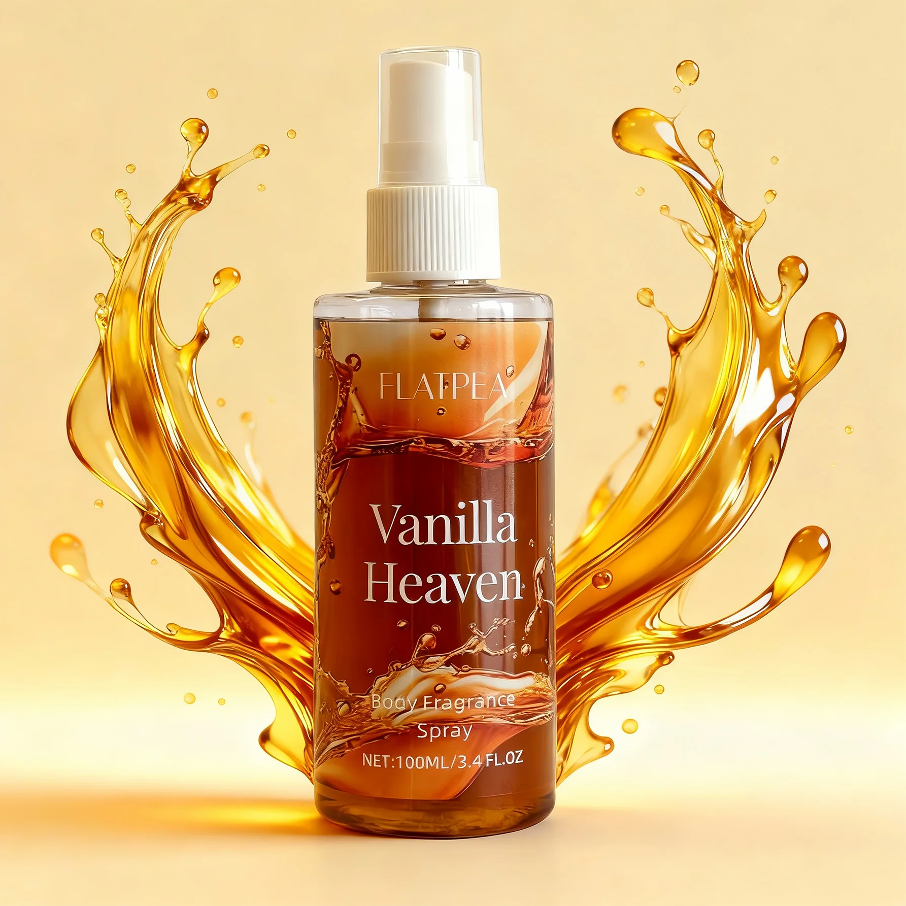 1pc 100ml Portable Vanilla Caramel Food Fragrance Room Spray, Air Freshener,Recommended Gift, Christmas_voghion.com