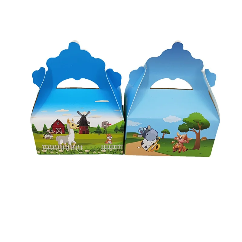 Cajas De Regalo De Fiesta De Vaca De Granja, Paquete De 12 Cajas De Regalo De Vaca Rosa Cajas De Regalo De Golosinas Para Fiesta De Vaca Cajas De