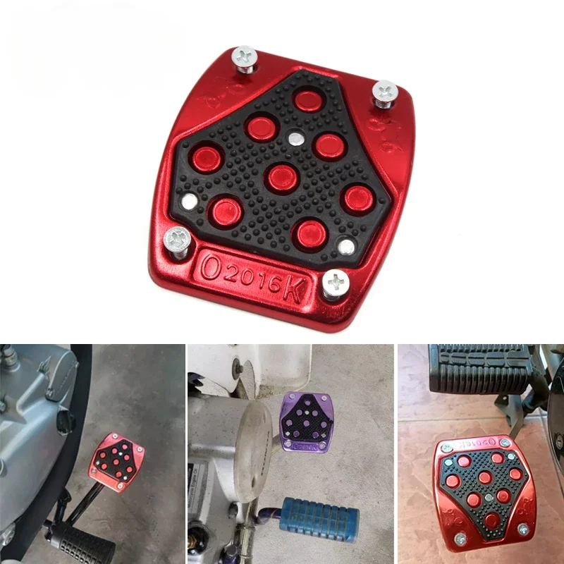 Motorcycle Footrests Motorcycle Foot Pedals Universary Antislip Brake Pedal Cover Nonslip Multicolor Aluminum Alloy