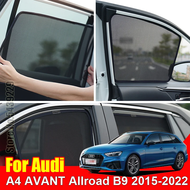 For Audi A4 AVANT Allroad B9 2015-2022 Car Sun Visor Accessori Window Cover  SunShade Curtain Mesh Shade Blind Custom Fit