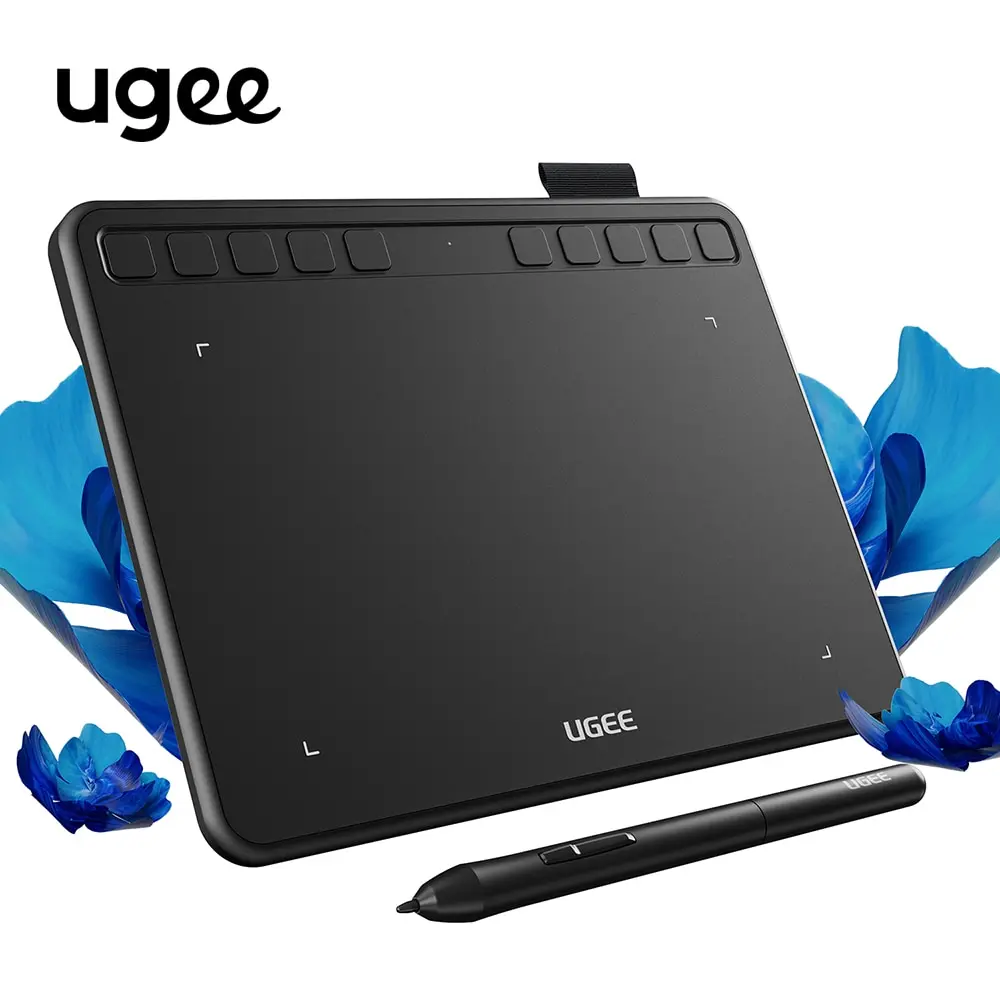 UGEE-tableta gráfica S640, Tablet de dibujo de 6 pulgadas, bolígrafo Digital, tablero de dibujo para escritura, lápiz óptico 8192, para Android, Windows, Mac, portátil