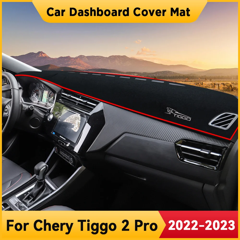 

For Chery Tiggo 2 Pro 2022 2023 Car Dashboard Cover Mat Non-slip Sun Shade Cushion Protective DashMat Pad Interior Accessories