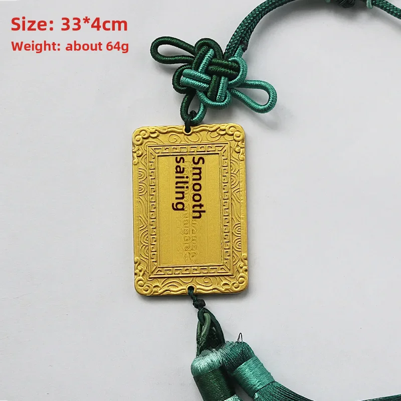 thumbnail image 1 of Adorno colgante de bronce amarillo para coche Senshu, estilo campana de viento de una vela, decoración para interiores de automóviles, etiqueta colgante, decoraciones de alta calidad, 1 of 5