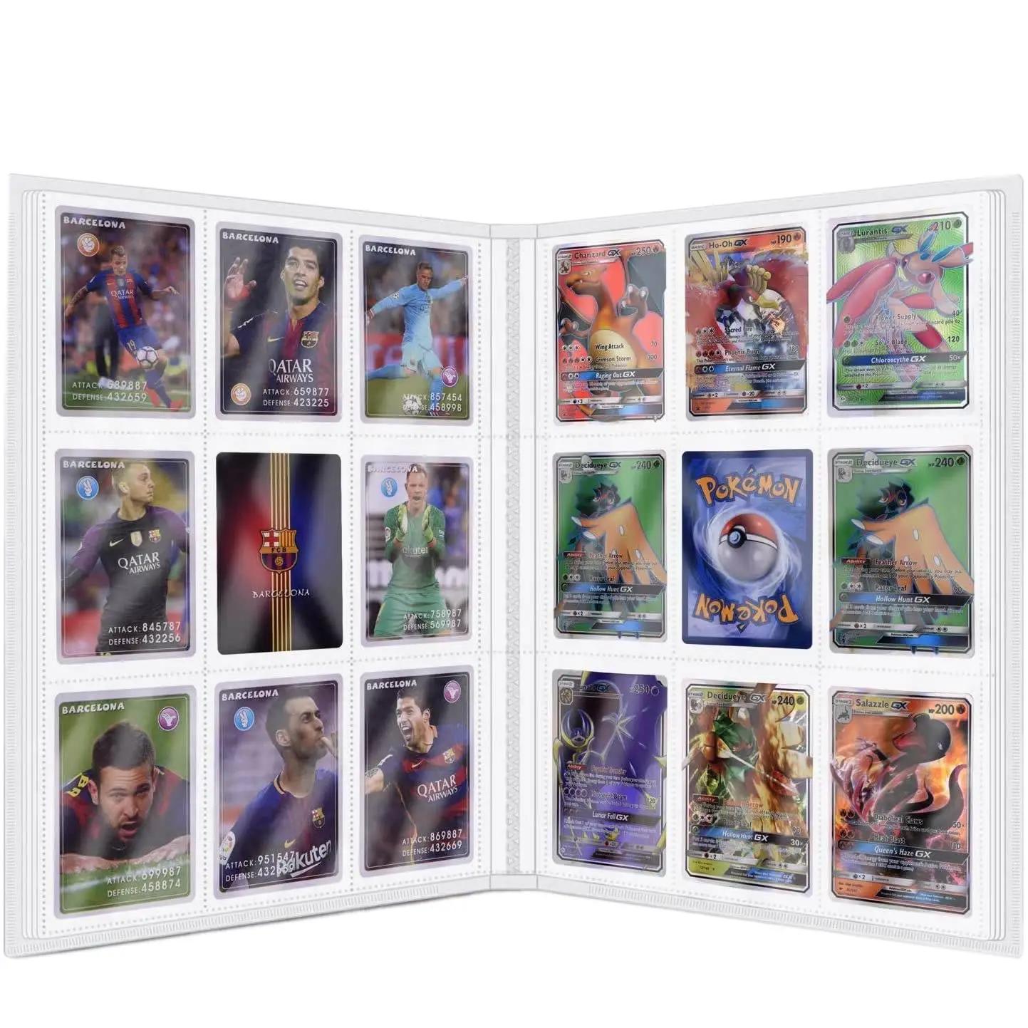 9 Pocket Anime Cover Cards Album Holder for Pokmon YuGiOh TCG Game Sports Football 540 Card Storage