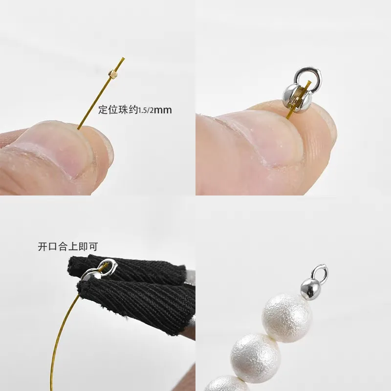 DIY Necklace Wrap Wire Connection Buckle Bracelet Bead Tip Chain Connector Jewelry End Link Button Ornament Coupling Lock Catch