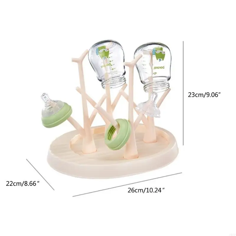 J0PF Babies Bottle Dryer Rack Space-Saving Multifunctional Babies Bottle Dryer Holder
