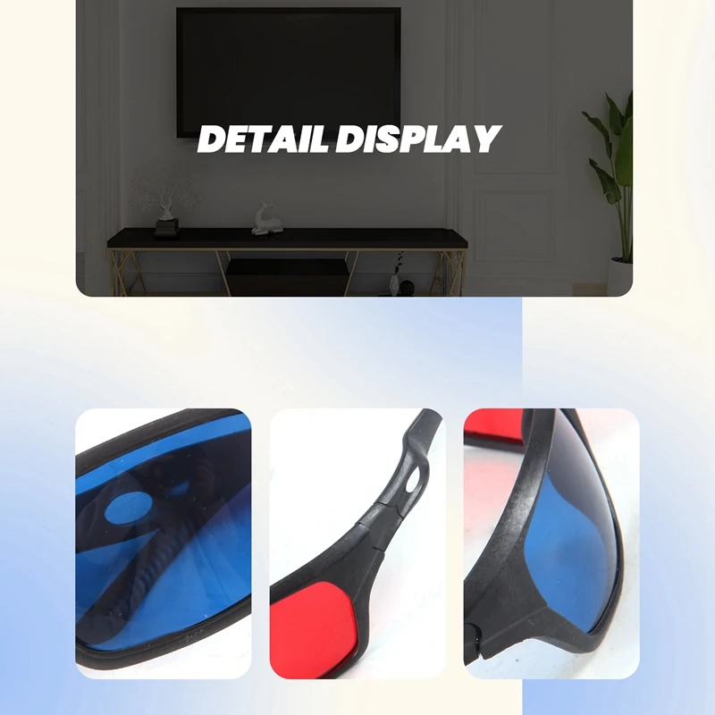 Newest Red-blue / Cyan Anaglyph Simple style 3D Glasses 3D movie game (Extra Upgrade Style)