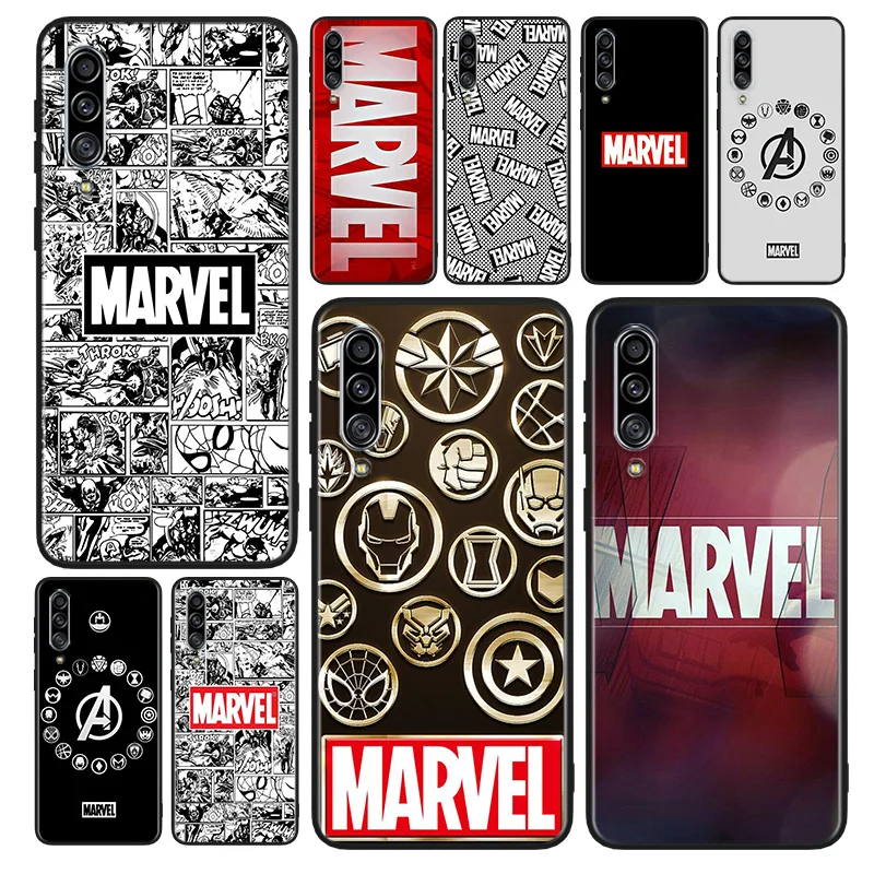 

Marvel Comics Logo Phone Case For Samsung A90 A80 A70S A60 A50S A30S A40 A2 Core A20E A20S A30 A10S Black Cover