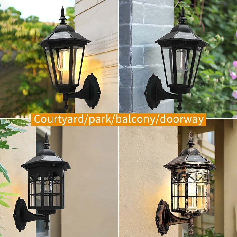 1PC Retro Landscape Solar Pathway Light Tungsten Filament Lamps Outdoor Garden Street Floor Decorative Solar Garden Led Lights
