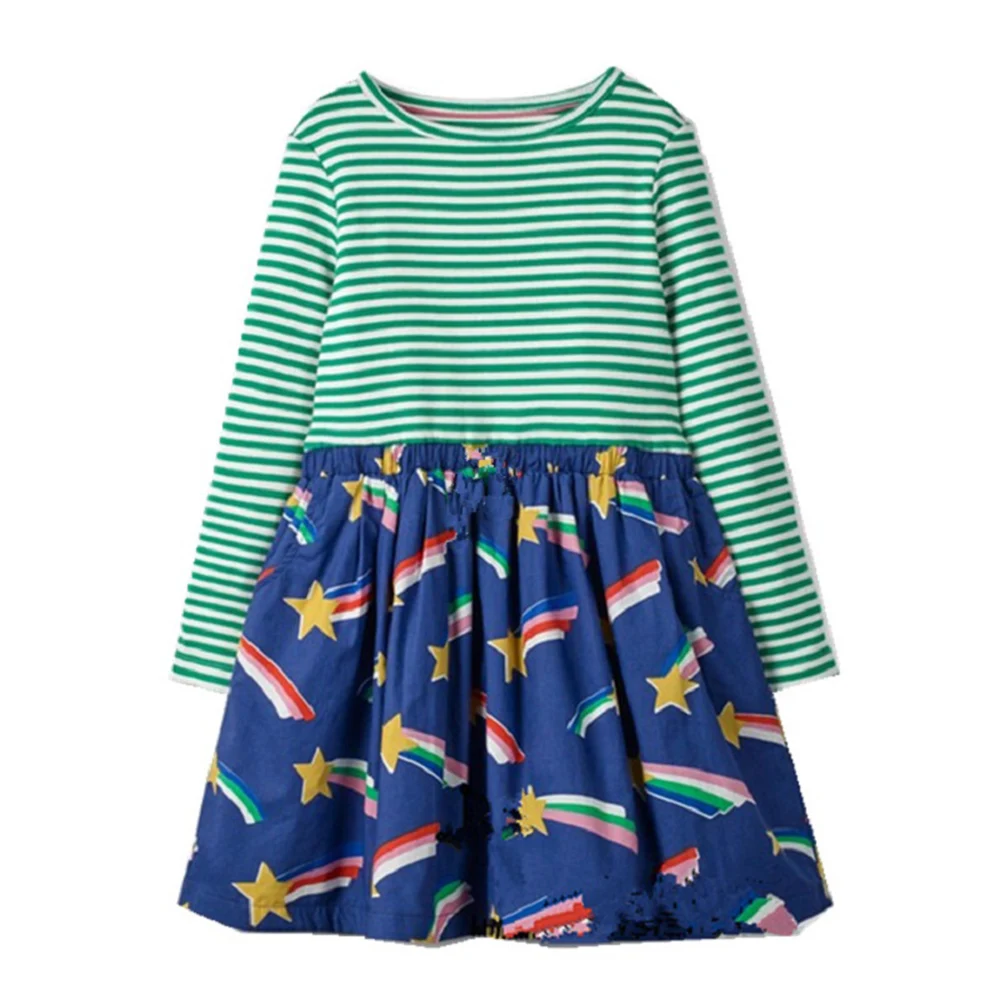 Autumn Baby Girls Long-sleeved Dresses Toddler Princess Casual Children Clothing