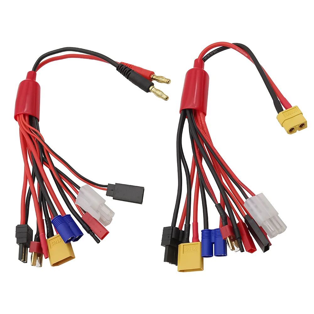 Adaptador de Cabo do Carregador de Bateria rc Multifuncional em 40 mm Banana Plug Xt60 para Tamiya Futaba Trx Xt60 Ec3 Jst Tamiya t Plug