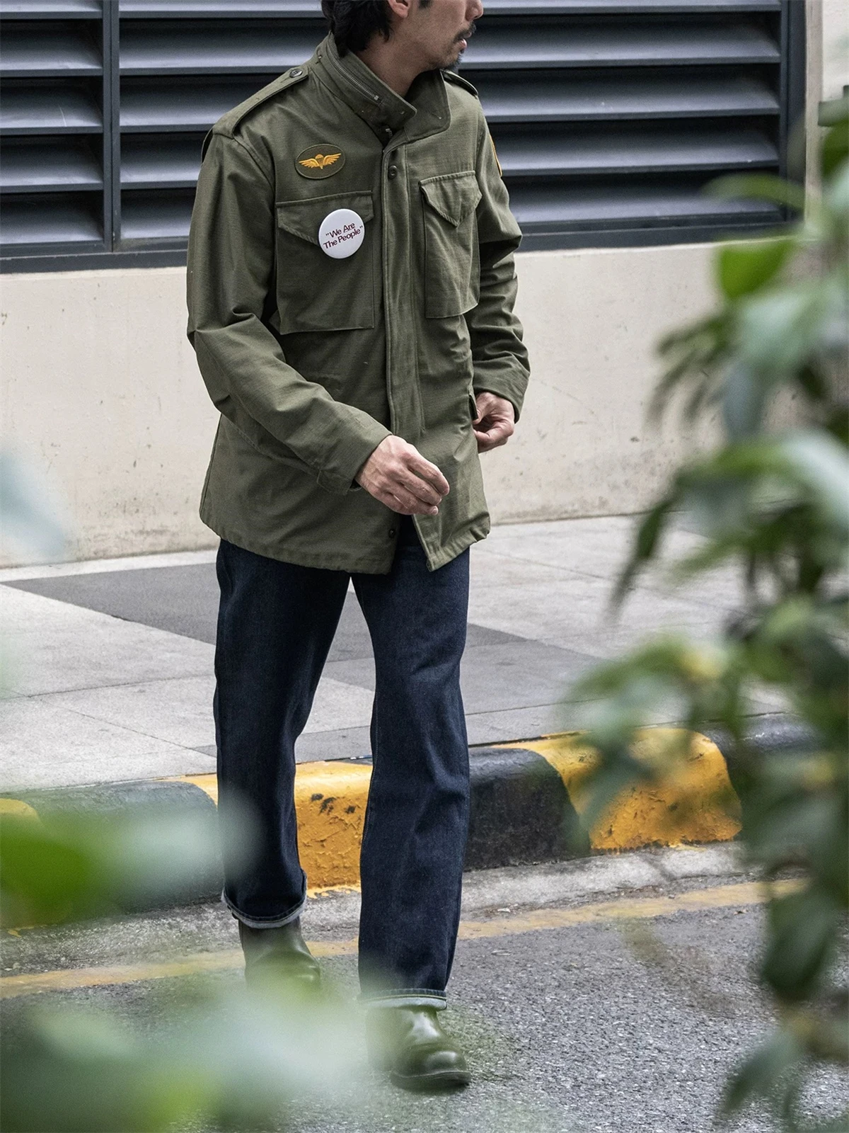 Rugged Bronson Taxi Driver M-65 Field Jacket Nylon Cotton Sateen Fabric Coat Army Green