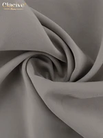 Clacive أنيقة فضفاضة رمادي مكتب النساء السراويل موضة عالية الخصر مستقيم بنطلون عادية شيك تقسم كامل طول السراويل الإناث 1