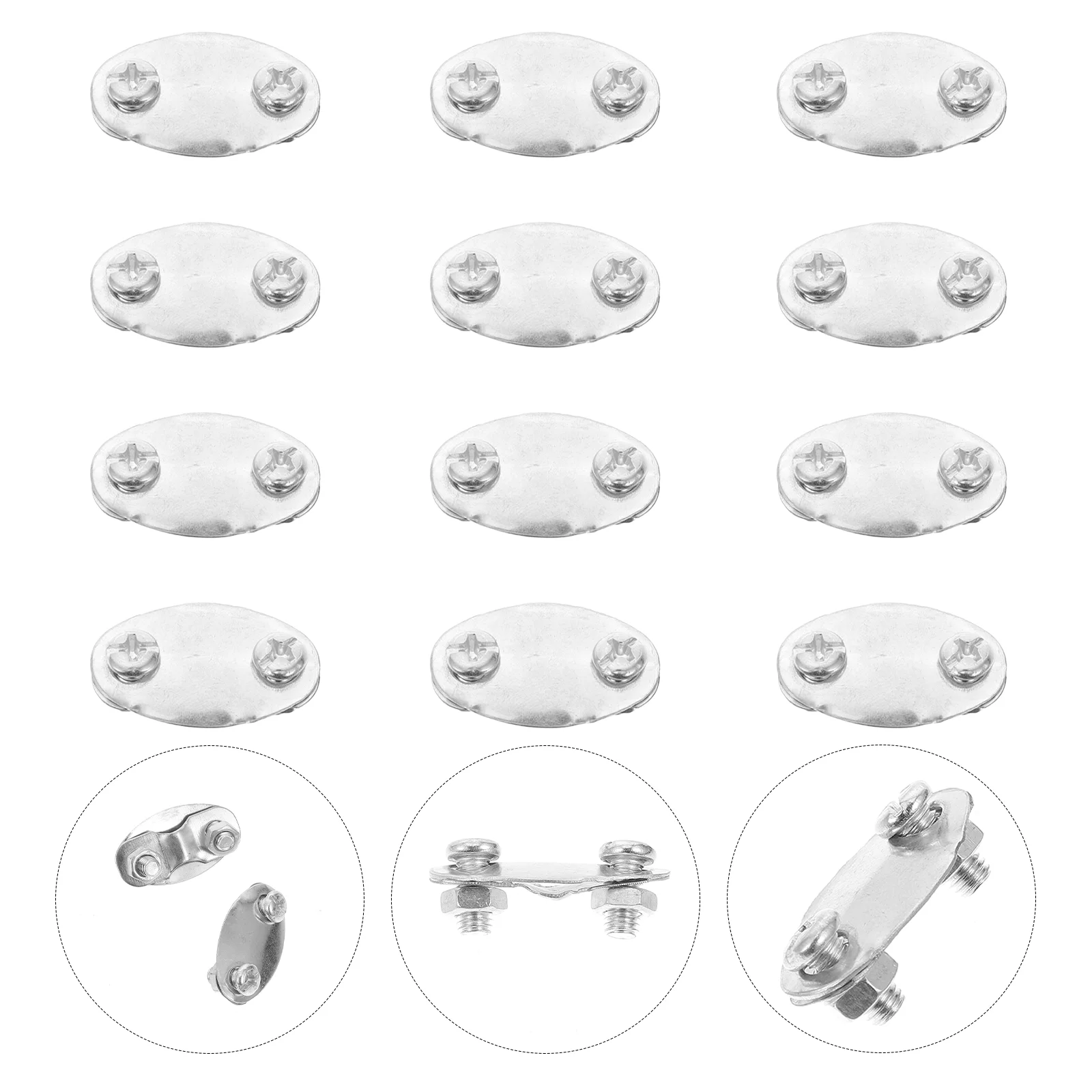 

20 Pcs Fender Clip Iron Screw Fixed Buckle for Mountain Bike Outdoor Mud Guard Mudguard