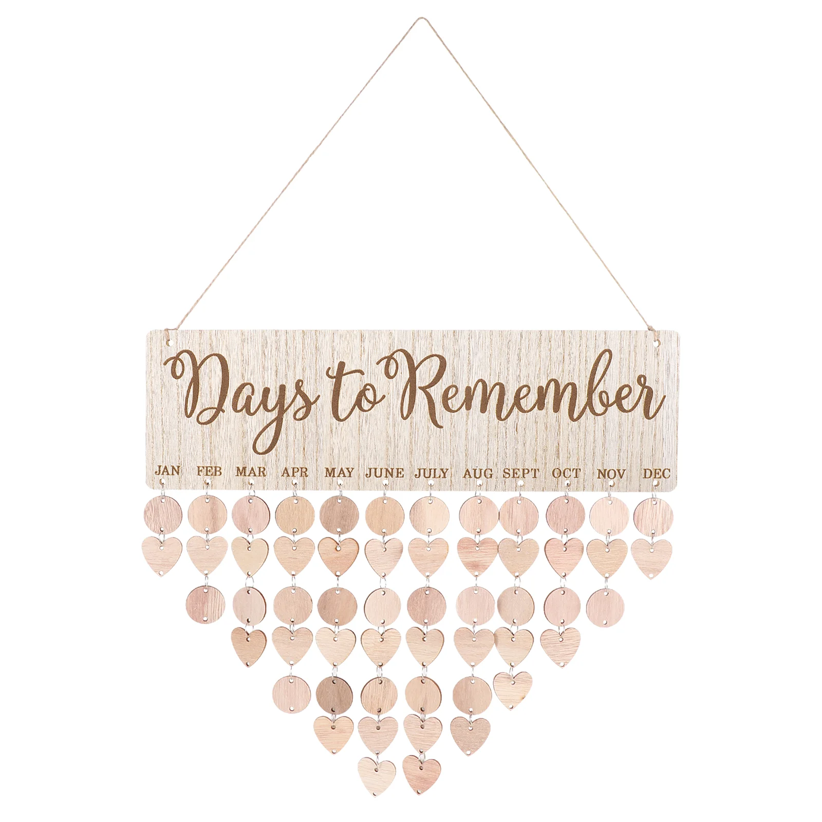 Days to Remember Board Wall Hanging Wooden Family Birthday Reminder Calendar Sign Board Wooden Family Blessings Calendar Plaque metatron seven star formation wooden divination pendulum board meditation metaphysical altar crystal base mat wall decor sign