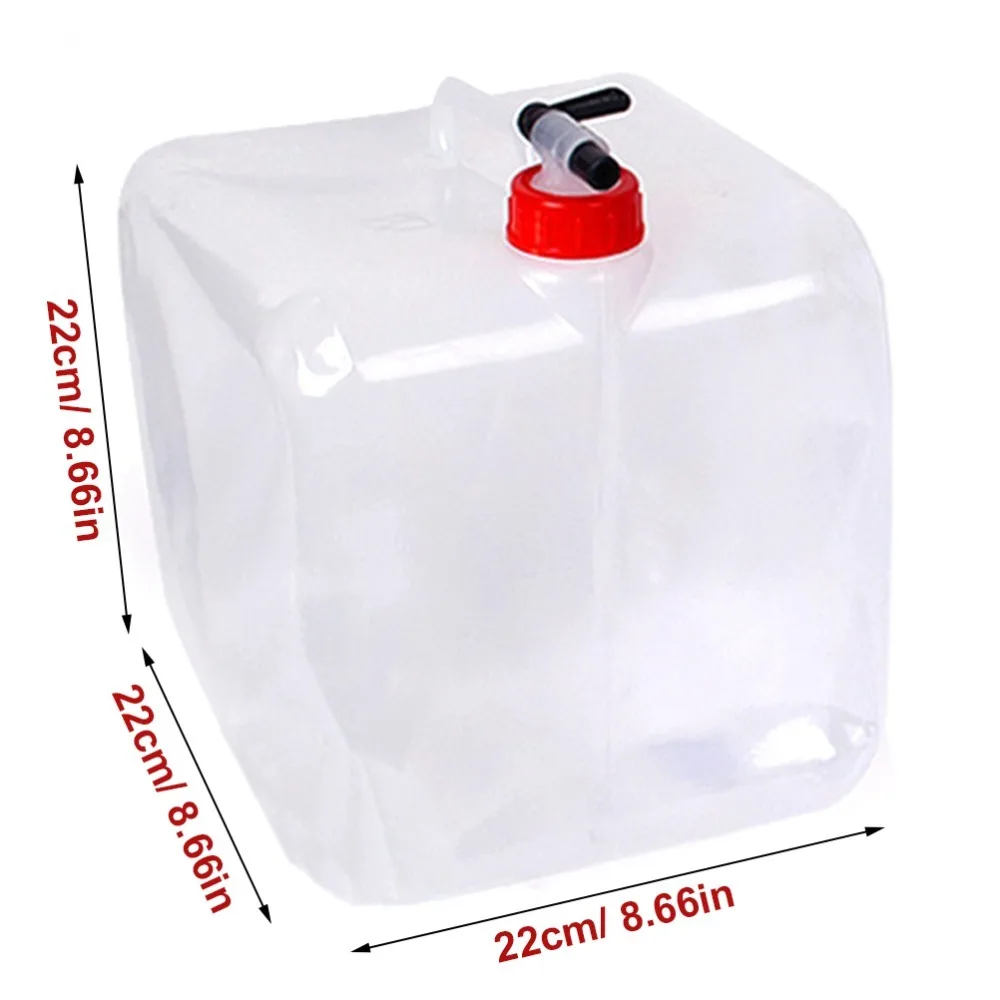 15L/507.2oz 접이식 물통(스피곳 포함) 대용량 접이식 물통 휴대용 비상 물통 캠핑용