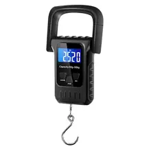 

Digital Hanging Luggage Scale 110lb/50kg Outdoor Portable Handheld High Precision Electronic Scale With LCD Display Ruller Tape