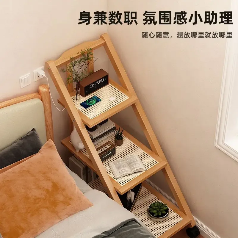 Bedroom Home Foldable Cart Side Table Bedside Table Living Room Sofa Side Cabinet Removable Storage Coffee Storage Rack