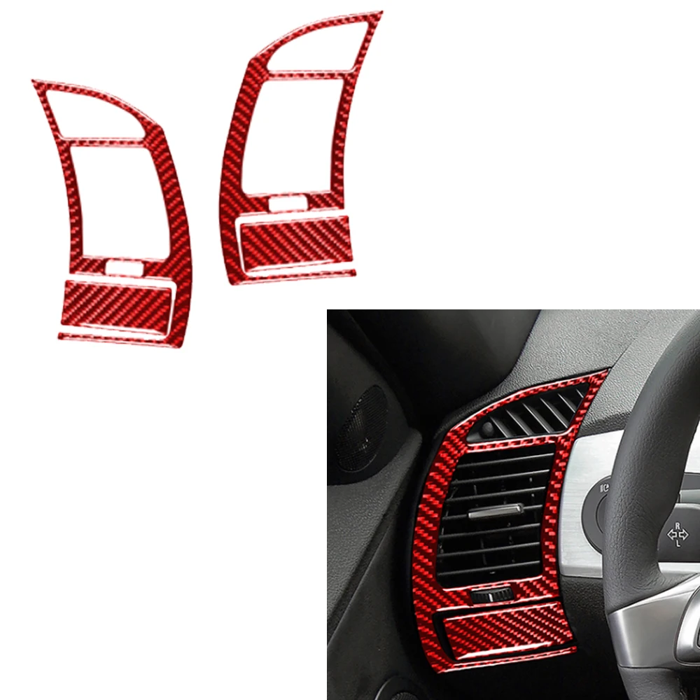 

Fresh Air Outlet Vent Grille Cover With Button Steering Wheel For BMW Z4 E85 2003-2008 Carbon Fiber Sticker Interior Accessories