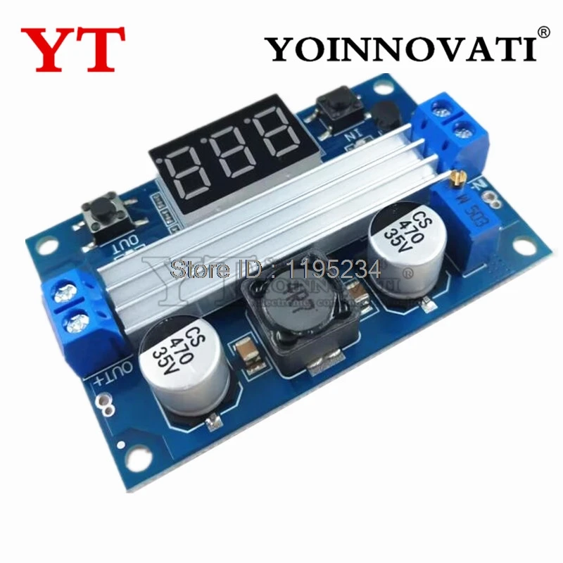 1pcs DC-DC 3~35V to 3.5~35V LTC1871 Booster step up Step-up module Converter Regulated Power Supply+VoltMeter