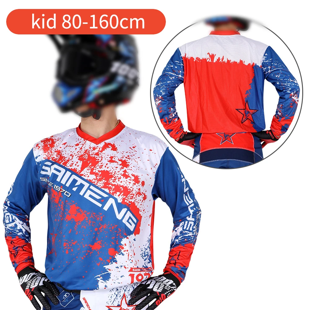 어린이용 오프로드 오토바이 저지, 모토크로스 셔츠, 3 4 5 6 7 8 9 10 11 12 13 14 15 16 세, mx bmx 엔듀로 키즈