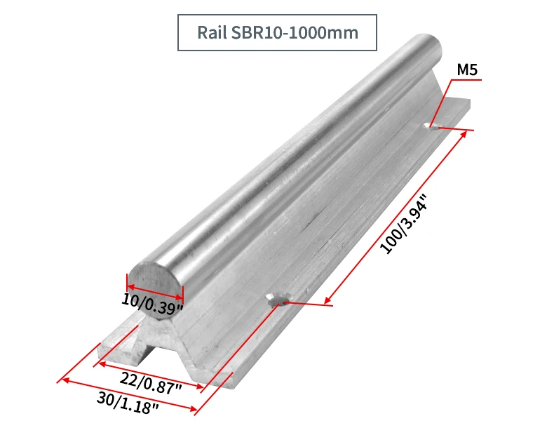 Linearführung 2PCS SBR12 SBR16 SBR20 SBR25 SBR30 SBR35 SBR40 + 4PCS SBR12-40UU Druckplatte Gleitlager CNC Teile 1200-2500mm – Detail 5