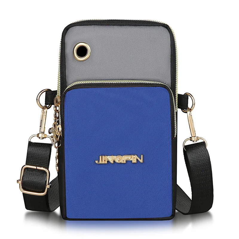 Zipper Phone Bag, Fashion Portable Nylon Coin Purse Versatile Small Shoulder Bag