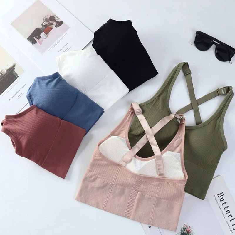Women's Bras Cross Beauty Back Shaping Sports Bra Push Up Fitness With