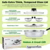 Poached Egg Maker Stainless Steel Egg Poacher Pan Food Grade Safe 6