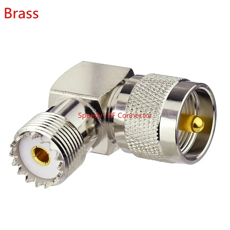Conector de Ângulo Direito Sl16 Uhf Macho para Uhf Fêmea Jack Adaptador rf Pl259 para So239 90 Graus Plugue para Uhf Entrega Rápida