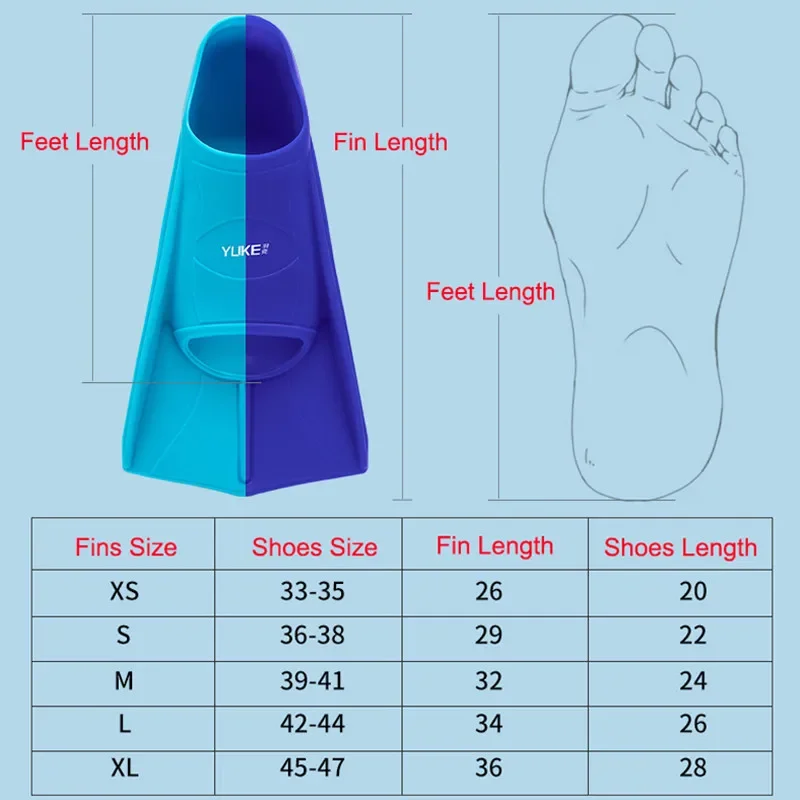 Snorkel Fins Swim Training Fins Silicone Professional Scuba Diving Fins Short Men women Snorkel Swimming Kids Flippers Equipment Set