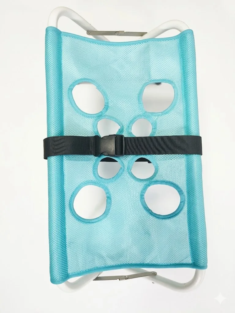 Supporto per Toelettatura Animali Domestici Pieghevole, Sedia da Bagno per Cani e Gatti, Tavolo di Supporto in Rete Traspirante per Animali di Piccola Taglia - immagine 3