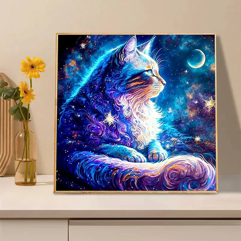 DIY Acrylic Painting by Numbers for Adults Colorful Cats and Vases, Oil Kit  Acrylic Paint Canvas Artwork Art Gift Home Decoratio - AliExpress