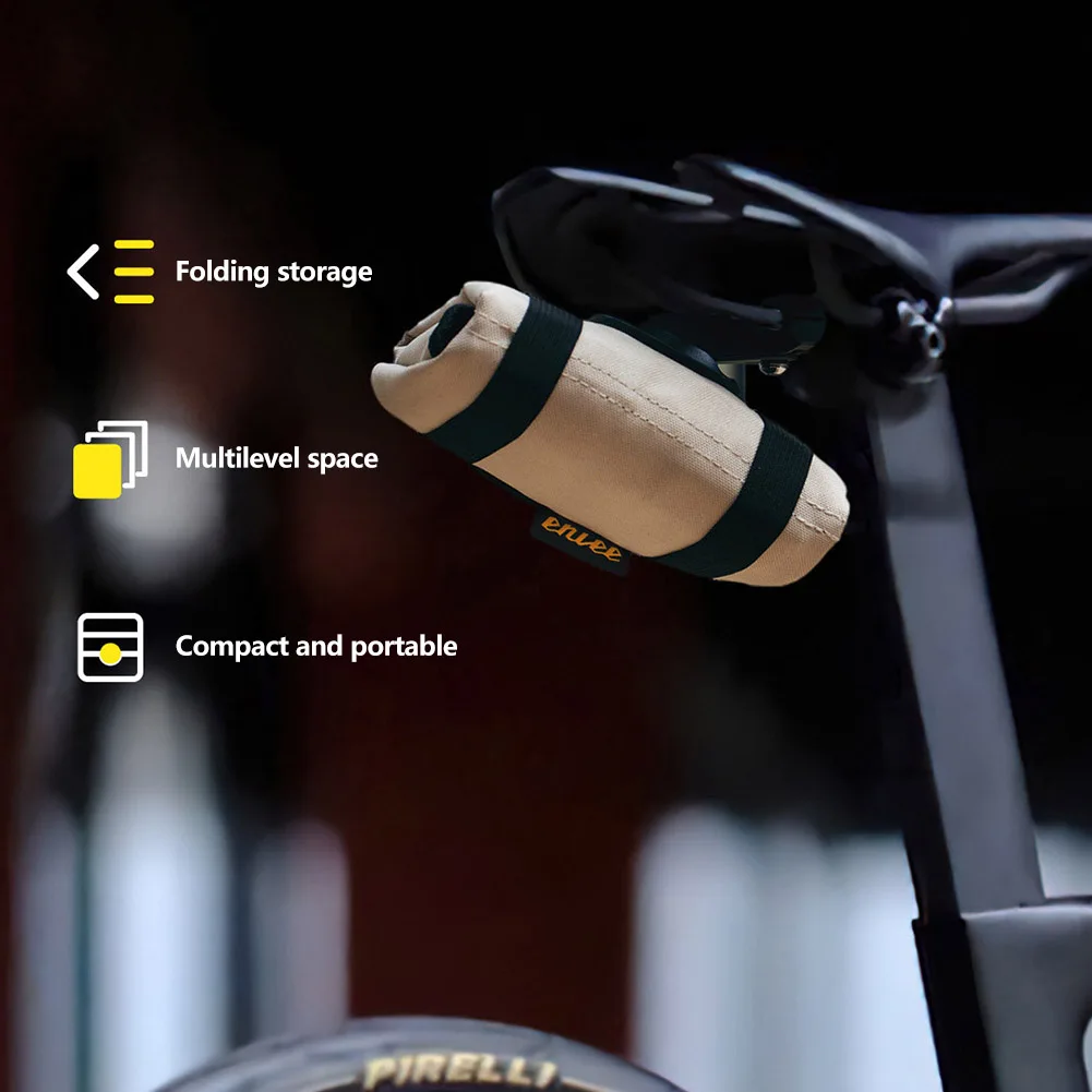 Storage Bag with Expandable Bracket Portable Saddle Clip-on Storage Pouch Bike Accessories Tool storage bag Bicycle Repair Tool