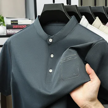 BROWON Brand 2025 Summer Clothes Man T-Shirts for Man Short Sleeve Collared Men T Shirt Tops for Father Tee Shirt Luxe 1 BROWON Brand 2025 Summer Clothes Man T-Shirts for Man Short Sleeve Collared Men T Shirt Tops for Father Tee Shirt Luxe 1